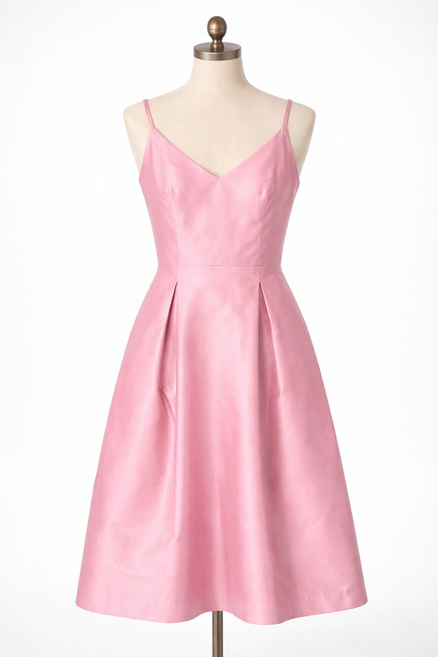 Jenny Yoo | Pink Silk Dress Formal Fit & Flare Dress Bridesmaid Prom 8